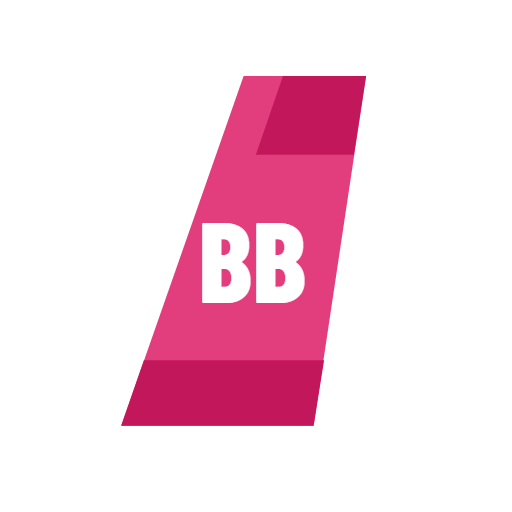 Bin Baba Air's mark: the pink tail fin with BB on it.
